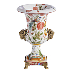 Ваза из фарфора с бронзовыми Овнами Bronze Aries варинант исполнения - 1 | Loft Concept в Брянске