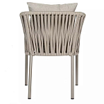 Стул серо-бежевый с декоративным плетением на спинке и подлокотниках Chair Weave варинант исполнения - 4 | Loft Concept в Брянске