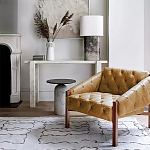 Дизайнерский журнальный стол с чёрной круглой столешницей Visanyp варинант исполнения - 3 | Loft Concept в Брянске