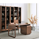 Стол рабочий округлой формы с 3-мя ящиками  Working Moonnut Table варинант исполнения - 3 | Loft Concept в Брянске