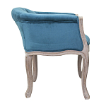 Кресло низкое в стиле прованс Louis French Armchair blue velour варинант исполнения - 1 | Loft Concept в Брянске