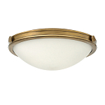 Потолочный светильник цвета латунь с полусферическим матовым белым плафоном Hinkley варинант исполнения - 4 | Loft Concept в Брянске