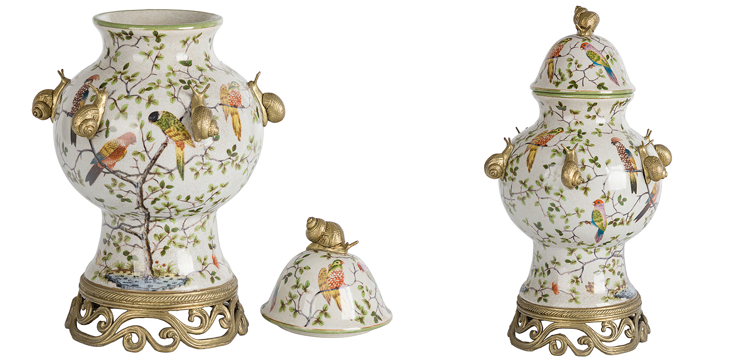 Ваза с крышкой Golden Snails Vase Ваза с крышкой Golden Snails Vase - Loft-Concept в Брянске