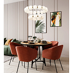 Многоярусная кольцевая люстра с плафонами шары Rings Suspension Light Chandelier варинант исполнения - 3 | Loft Concept в Брянске