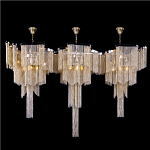 Люстра большая из золотистых металлических цепочек Atlantis Chain варинант исполнения - 1 | Loft Concept в Брянске