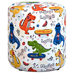 Пуф детский круглый с принтом Dinosaurs CHILDHOOD варинант исполнения - 1 | Loft Concept в Брянске