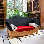 Дизайнерский диван с двумя подушками-валиками Poltronova Mitzi Sofa варинант исполнения - 7 | Loft Concept в Брянске