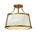 Потолочный светильник со светлым текстильным абажуром Hinkley варинант исполнения - 5 | Loft Concept в Брянске