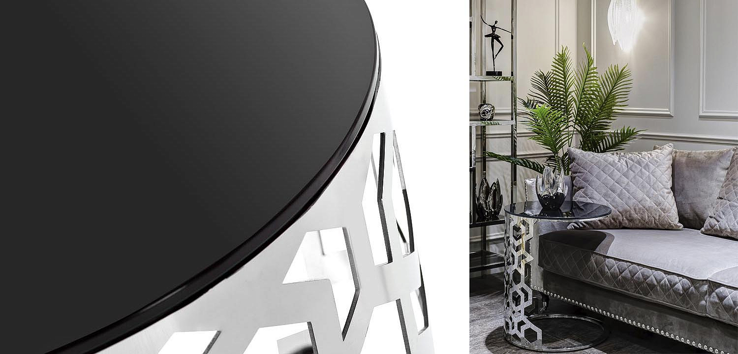 Приставной стол Yen Geometry Side Table silver 60 Приставной стол Yen Geometry Side Table silver 60 - Loft-Concept в Брянске