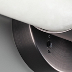 Бра с вытянутым цилиндрическим плафоном из белого алебастра на круглом основании Темная Латунь Cryptocrystalline Stone варинант исполнения - 3 | Loft Concept в Брянске