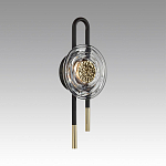 Бра черного цвета с круглым прозрачным стеклянным плафоном Virelia  варинант исполнения - 2 | Loft Concept в Брянске