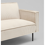 Диван современный вельветовый прямой Worcester Молочный варинант исполнения - 3 | Loft Concept в Брянске