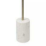 Торшер золотистый с 2-мя подвижными плафонами на белом мраморном основании Streams of Light варинант исполнения - 3 | Loft Concept в Брянске