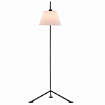 Торшер с черным наклонным корпусом и конусовидным абажуром Black Tripod варинант исполнения - 3 | Loft Concept в Брянске