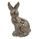 Статуэтка заяц из текстурированной терракоты и покрытый глянцевой краской под бронзу Rabbit Charm  варинант исполнения - 2 | Loft Concept в Брянске