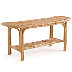 Скамья из ротанга с подушкой Manlio Rattan Bench варинант исполнения - 6 | Loft Concept в Брянске