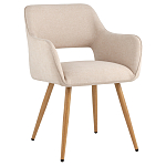 Стул в рогожке бежевого цвета NEASAN STOOL варинант исполнения - 1 | Loft Concept в Брянске