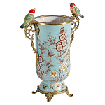 Ваза с двумя птичками из фарфора с бронзовыми элементами Garden of Eden варинант исполнения - 2 | Loft Concept в Брянске