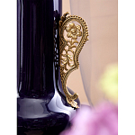 Ваза темно-синяя фарфоровая с бронзовыми ручками и ножками Eden Garden варинант исполнения - 5 | Loft Concept в Брянске