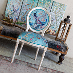 Стул из массива бука с изображением птиц и цветов Turquoise Beige Chinoiserie Garden Chair варинант исполнения - 6 | Loft Concept в Брянске