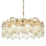 Люстра подвесная круглая с хрустальными овальными подвесками Harmonica варинант исполнения - 1 | Loft Concept в Брянске