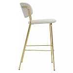 Стул барный широкой полукруглой спинкой на золотистых ножках Chair Smooth Shapes варинант исполнения - 2 | Loft Concept в Брянске