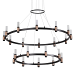 Люстра подвесная с двумя круглыми ярусами и цилиндрическими плафонами Arnaut Light варинант исполнения - 1 | Loft Concept в Брянске