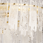 Люстра круглая с прозрачными стержнями разной длины Textured Glass Chandelier варинант исполнения - 4 | Loft Concept в Брянске