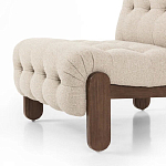 Кресло с деревянным каркасом и обивкой из ткани букле Medieval Furniture варинант исполнения - 4 | Loft Concept в Брянске