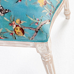 Стул из массива бука с изображением птиц и цветов Turquoise Beige Chinoiserie Garden Chair варинант исполнения - 5 | Loft Concept в Брянске