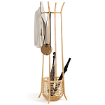 Напольная вешалка с корзиной из ротанга Trina Wicker Floor Hanger варинант исполнения - 1 | Loft Concept в Брянске