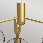 Люстра с 3-мя прозрачными полусферическими плафонами из стекла Alora Mood варинант исполнения - 3 | Loft Concept в Брянске