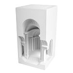 Встраиваемый в стену гипсовый светильник под покраску с арками и рельефными колоннами Antiquity Athena варинант исполнения - 2 | Loft Concept в Брянске