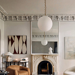 Подвесной светильник в форме шара из белого текстурного стекла Atmosphere варинант исполнения - 3 | Loft Concept в Брянске