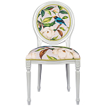 Стул светло-серый из натурального бука с изображением птицы в саду Blooming Birds варинант исполнения - 1 | Loft Concept в Брянске