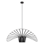 Подвесной светильник чёрного цвета с металлическим каркасом в форме веера Friture Vertigo Pendant варинант исполнения - 1 | Loft Concept в Брянске
