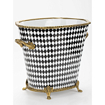 Фарфоровое кашпо Black and white square варинант исполнения - 2 | Loft Concept в Брянске