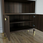 Книжный Стеллаж Elsa Dreams Walnut с задней стенкой варинант исполнения - 4 | Loft Concept в Брянске