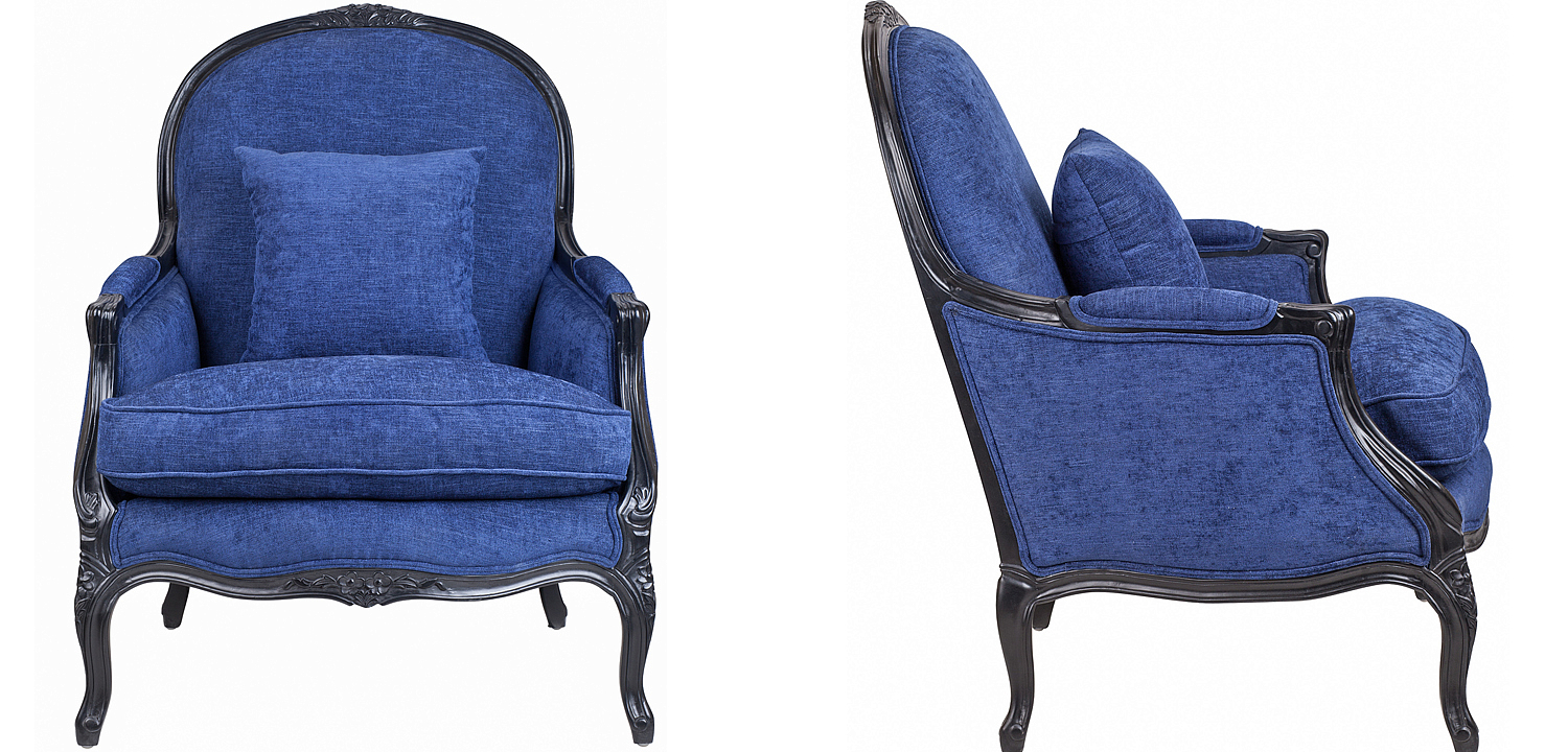 Кресло Bernard Armchair blue Кресло Bernard Armchair blue - Loft-Concept в Брянске