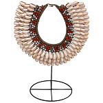 Этническое ожерелье из ракушек и бус Aboriginal Ethnic Necklace Beige Red варинант исполнения - 1 | Loft Concept в Брянске