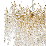 Люстра с хрустальными подвесками на металлических ветках Fairytree Light Gold Chandelier 14 варинант исполнения - 3 | Loft Concept в Брянске