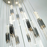 Люстра с прямоугольными плафонами из хрусталя Esme Rectangular Crystal Chrome Chandelier варинант исполнения - 3 | Loft Concept в Брянске