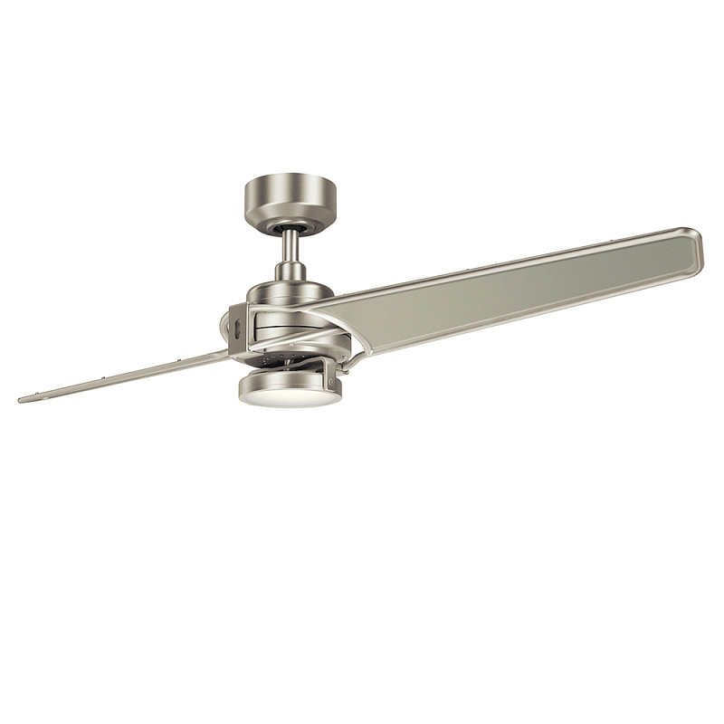 Потолочный светильник вентилятор с двумя широкими лопастями Kichler Серый в Брянске | Loft Concept 