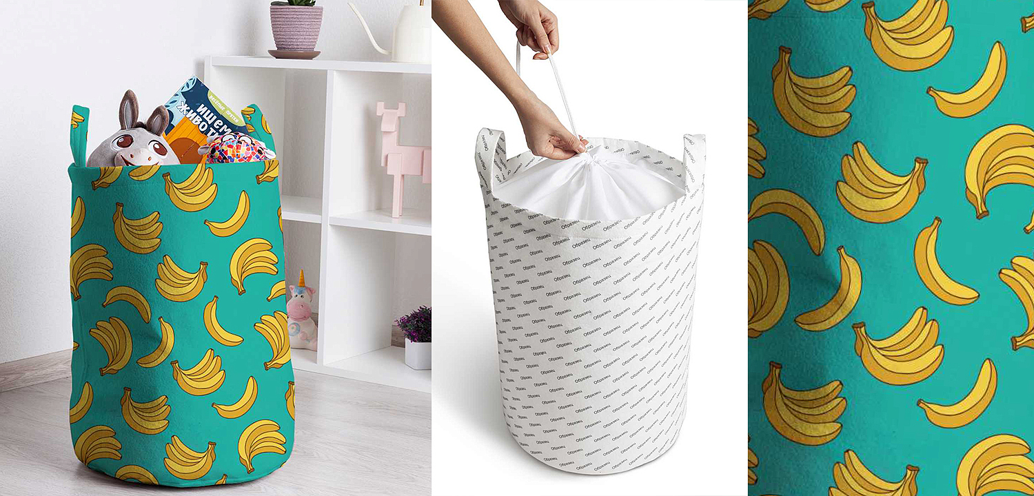 Корзина Bananas Pattern Basket Корзина Bananas Pattern Basket - Loft-Concept в Брянске