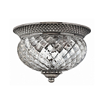 Потолочный светильник с чашеобразным плафоном из толстого волнообразного стекла и широким узорчатым основанием Hinkley варинант исполнения - 5 | Loft Concept в Брянске