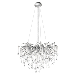 Люстра подвесная с прозрачными стеклянными подвесками в форме капель Диаметр 60 см Droplet Chandelier варинант исполнения - 10 | Loft Concept в Брянске