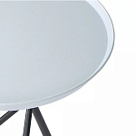 Столик приставной с круглой серой столешницей и черным основанием Round Stable Table варинант исполнения - 3 | Loft Concept в Брянске