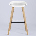 Барный стул на ножках из натурального дерева Boras White варинант исполнения - 3 | Loft Concept в Брянске