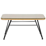 Журнальный столик с столешницей из ротанга и стекла Wicker Tabletop Under Glass варинант исполнения - 1 | Loft Concept в Брянске