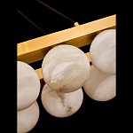 Люстра линейная прямоугольная с сферическими плафонами Phased Spheres варинант исполнения - 3 | Loft Concept в Брянске